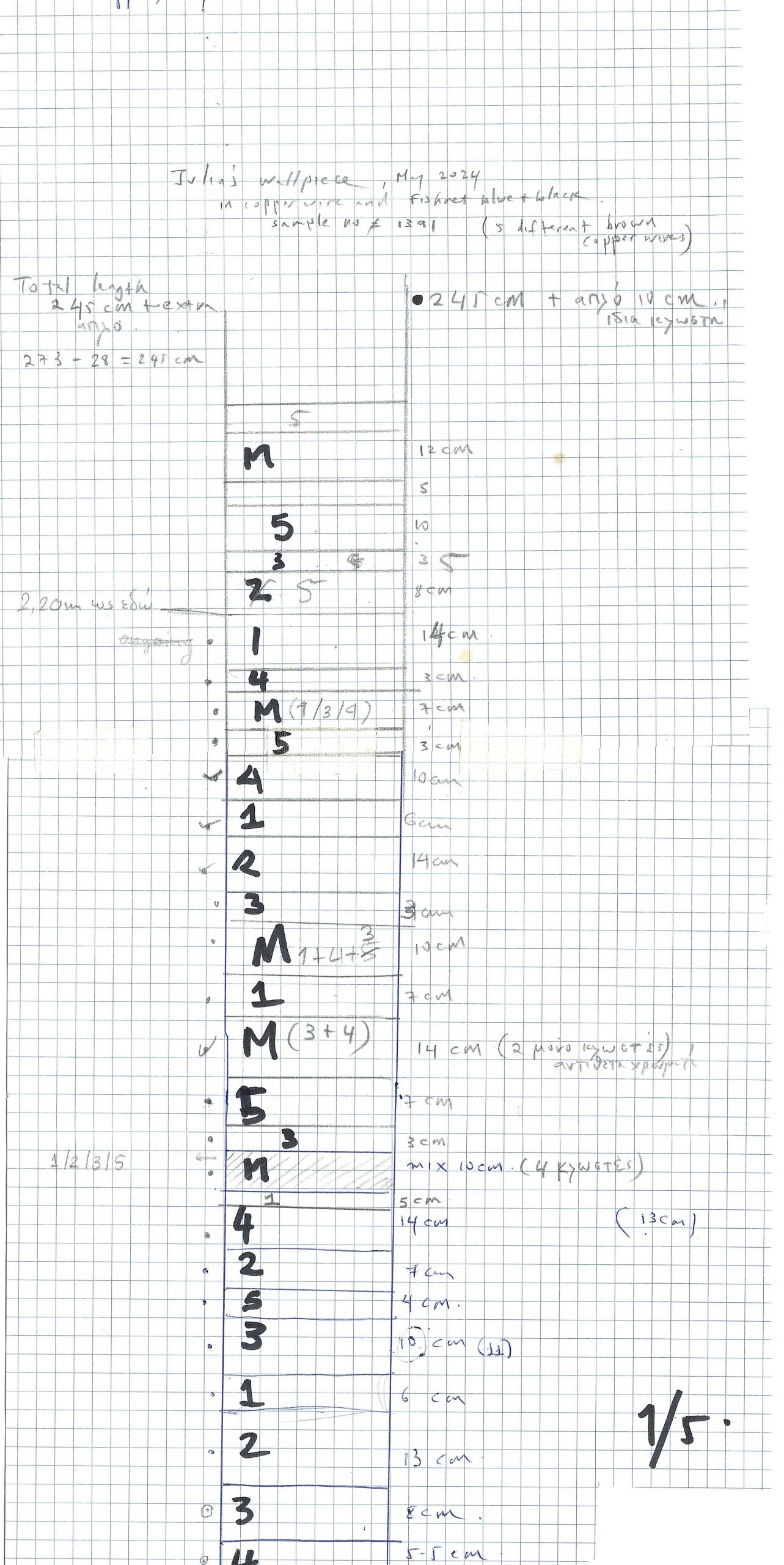 Julias wallpiece 2024 linen , sample no.