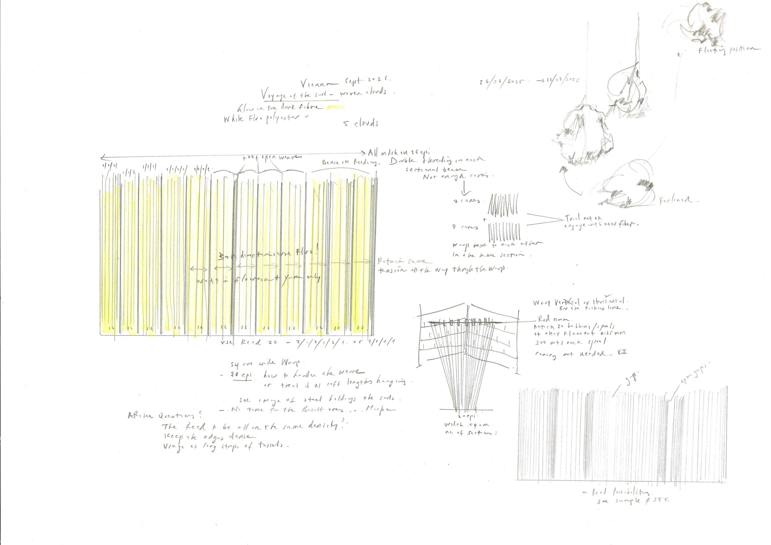Soul clouds – fluo white – never woven