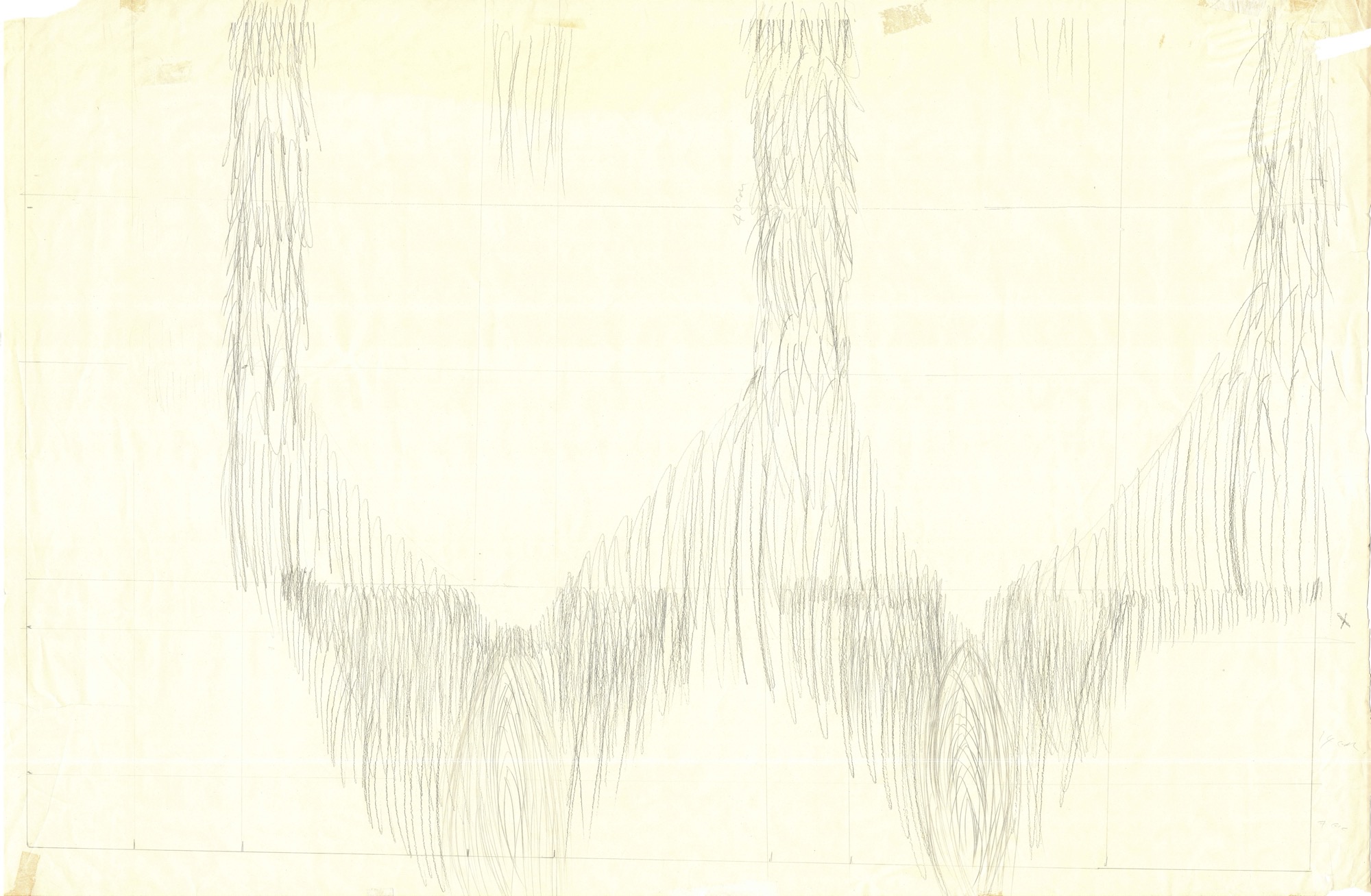 Pencil draft for brown weave, 2018